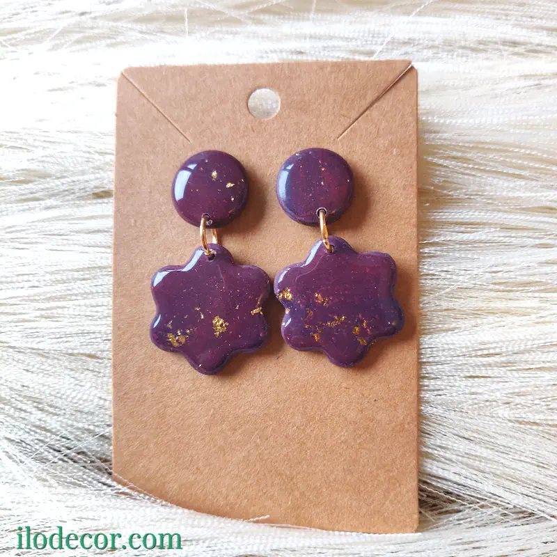 boucles d’oreilles artisanales en pâte polymère et or – collection Éclats colorés